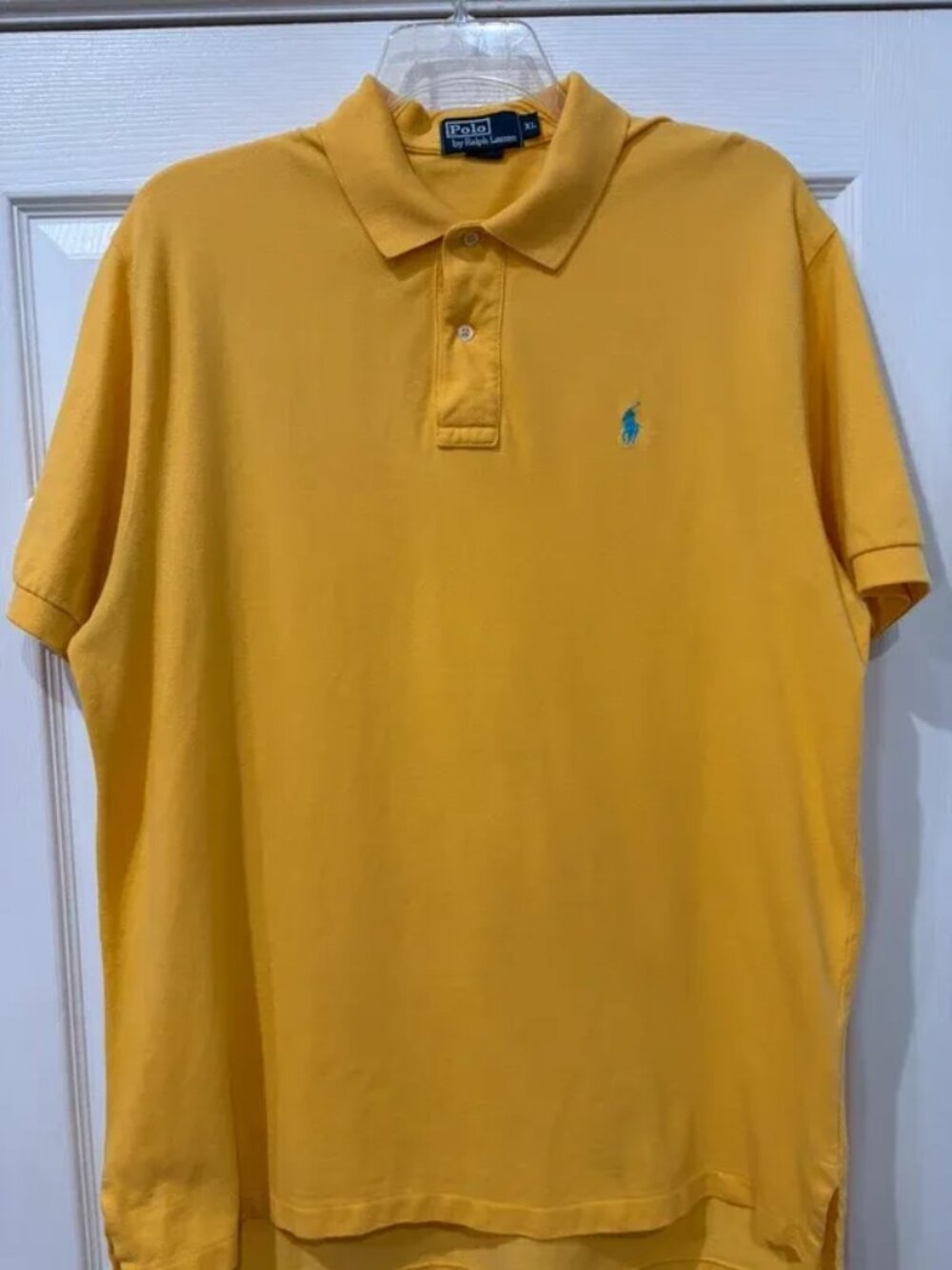 Ralph Lauren Yellow Short Sleeve Polo Shirt Men’s Size XL - Picture 3 of 8